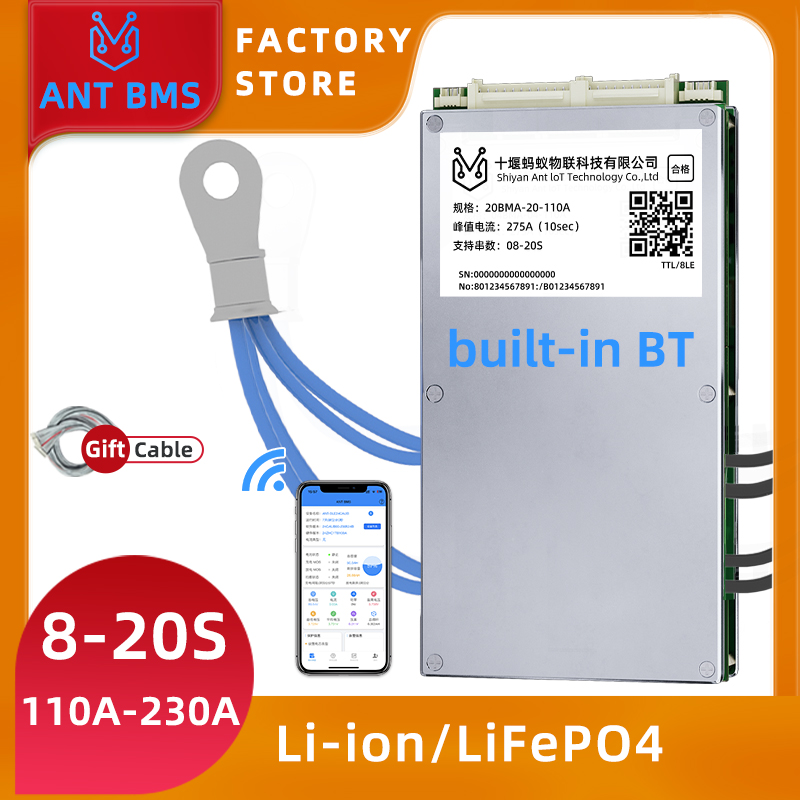 Smart Bms 24S 200A Bluetooth Lifepo4 - ANT Smart Balance BMS 8S-20S dengan